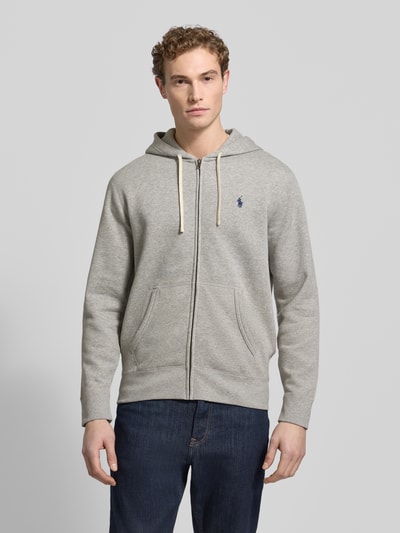 Polo Ralph Lauren Sweatjacke mit Kapuze Hellgrau Melange 4