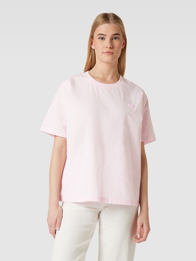 Jake*s Casual T-Shirt mit Statement-Patch Lavender 4