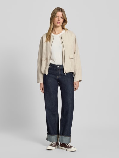 Pepe Jeans Relaxed fit blouson van een mix van linnen en katoen, model 'SONIA' Offwhite - 1