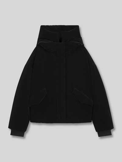 HUGO Kurtka pikowana o kroju regular fit z kapturem model ‘FLORITA’ Czarny 2