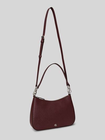 Lauren Ralph Lauren Umhängetasche aus echtem Lammleder Modell 'DANNI' Bordeaux 4