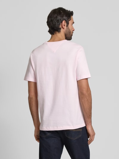 Tommy Hilfiger Regular fit T-shirt van puur katoen Felroze - 5