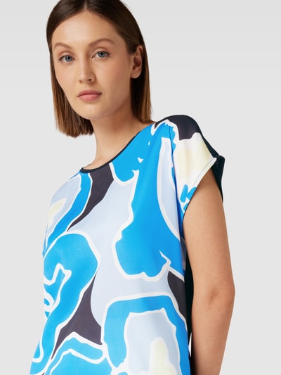 OPUS T-shirt met all-over motief, model 'Sintenso' Blauw - 3