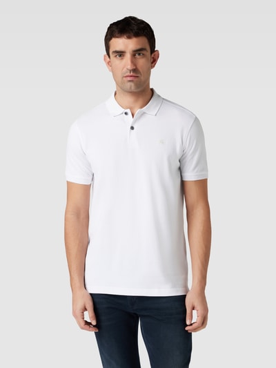 Lerros Poloshirt met labelstitching Wit - 4