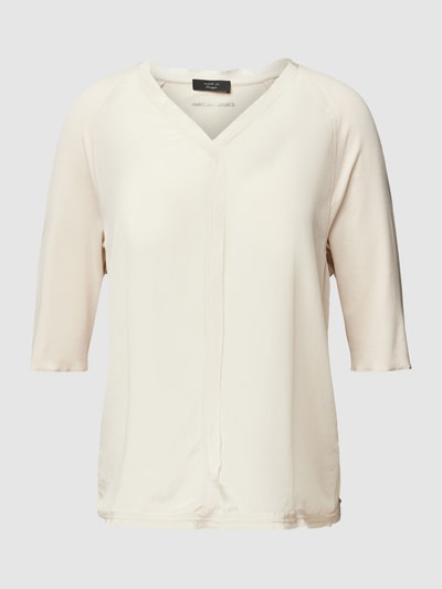 Marc Cain Blouse met korte mouwen en V-hals Zand - 2