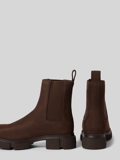 Copenhagen Stiefel aus echtem Leder mit Logo-Detail Schoko 2