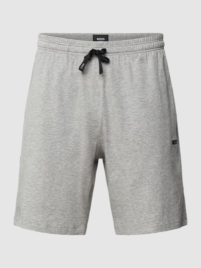 BOSS Sweatpants met labelstitching, model 'Mix&Match' Middengrijs - 2