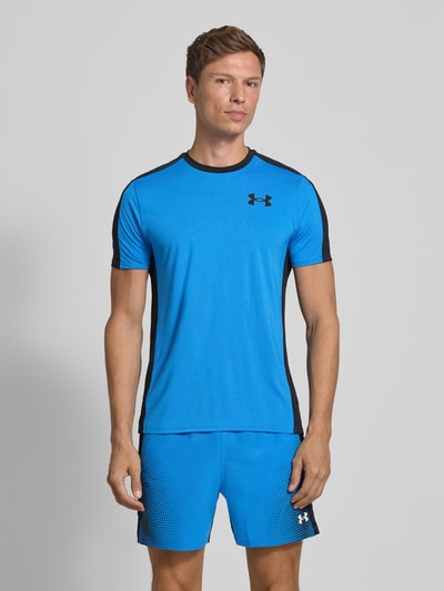 Under Armour T-shirt met geribde ronde hals Rookblauw - 4