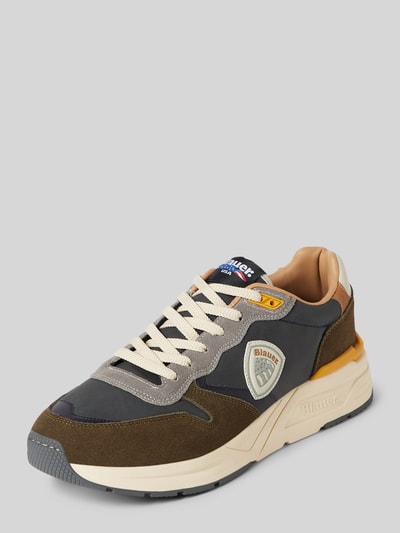 Blauer USA Sneakers met vetersluiting, model 'RAY' Olijfgroen - 1