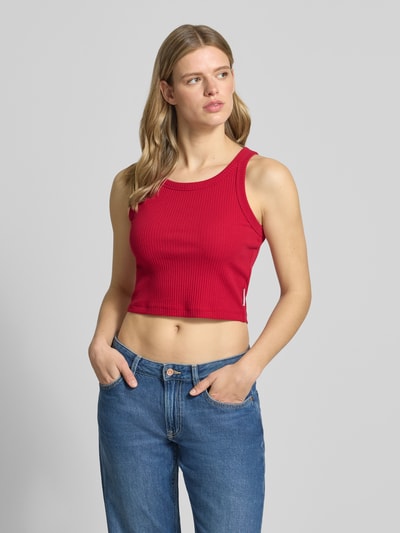 Marc O'Polo DENIM Top o kroju slim fit z mieszanki bawełny Czerwony 4