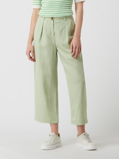 Esprit Collection Bundfaltenhose aus Lyocell-Leinen-Mix  Hellgruen 4