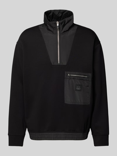 ARMANI EXCHANGE Troyer mit Reißverschlusstasche Black 2