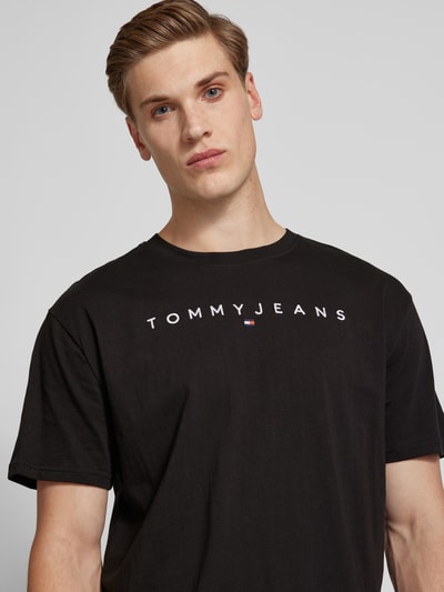 Tommy Jeans T-shirt met labelprint Zwart - 3