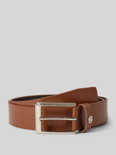 BOSS Riem van runderleer met doornsluiting, model 'Emal' Cognac - 1