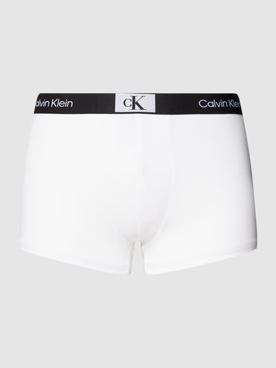 Calvin Klein Underwear Obcisłe bokserki z tkanymi detalami z logo Biały 2