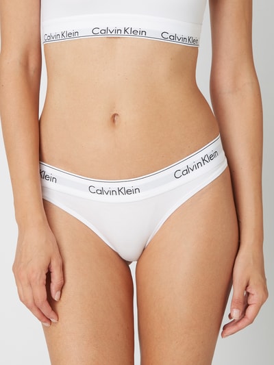 Calvin Klein Underwear String met logoband Wit - 4