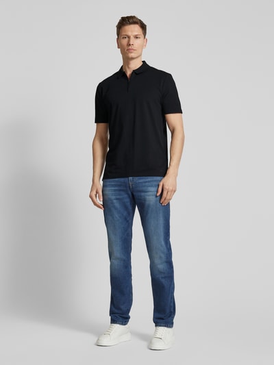 HUGO Regular fit poloshirt met labelpatch, model 'Dekok' Zwart - 1