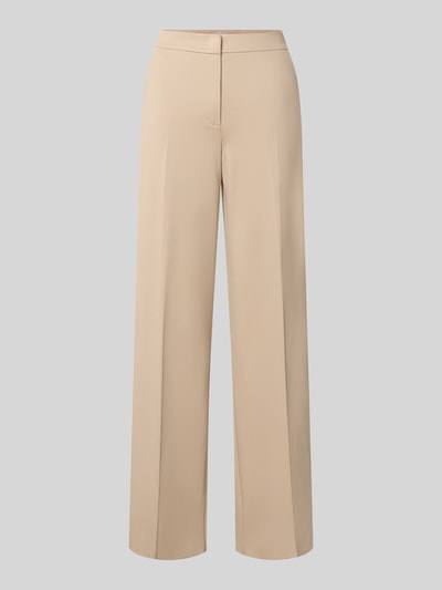 Produktfoto, Hose mit Bügelfalten Modell 'PALACE' von EMME in Beige, Viskose-Mix mit Stretch-Anteil, Regular-Fit, glatte Textur, schlichte Optik.