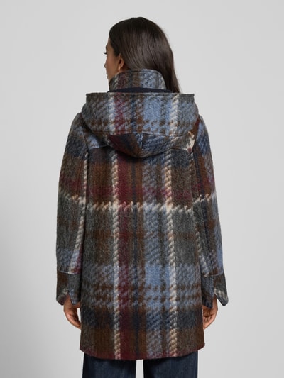 Amber & June Regular fit lange jas met capuchon Blauw - 5