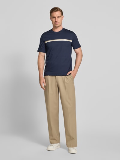 BOSS regular fit T-shirt van puur katoen Marineblauw - 1