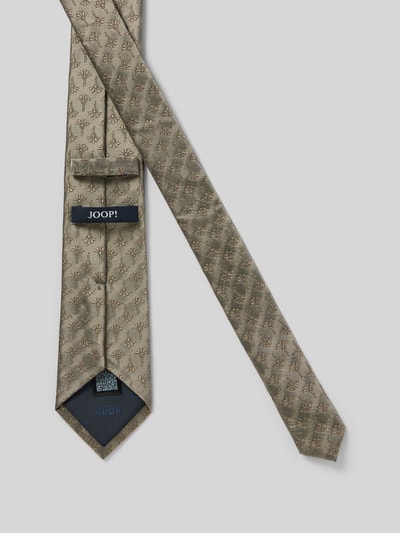 Produktfoto, Seidenkrawatte im Allover-Look (7 cm) van JOOP! collectie, zuiver zijde, klassiek model, all-over look, structuurpatroon, breedte 7 cm, beige en bruin met glanzende textuur
