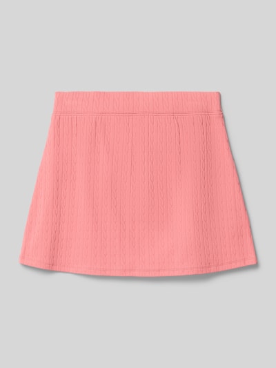 Produktfoto, Regular Fit Baderock mit Logo-Stitching Modell 'HIPSTER' von Polo Ralph Lauren Teens, Optik: Unifarben, Mini-Länge, Zopfmuster, Bundabschluss: elastisch, Materialverarbeitung: Jacquard, glatte Textur, rosa Farbe