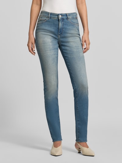 Marc Cain High Waist Slim Fit Jeans mit Label-Patch Jeansblau 4