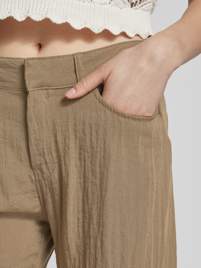 WEEKDAY Stoffhose aus Viskose mit Gesäßtaschen Schlamm 3