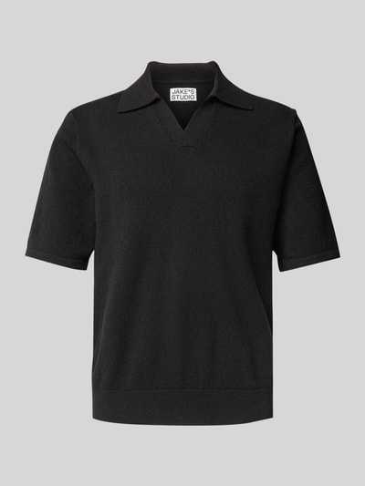 JAKE*S STUDIO MEN Poloshirt met structuurpatroon Zwart - 2