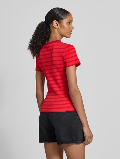 Drykorn T-Shirt mit Rundhalsausschnitt Modell 'KOALE' Hellrot 5