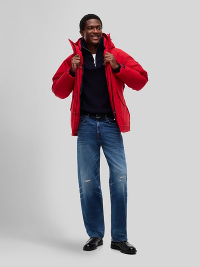 Tommy Hilfiger Regular Fit Troyer mit Woll-Baumwoll-Anteil Marine 1