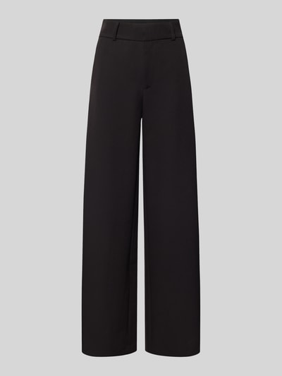 Produktfoto, Hose mit elastischem Bund Modell 'Nathalie' von Neo Noir, schwarze Wide Leg Form, glattes Material mit Stretch-Anteil