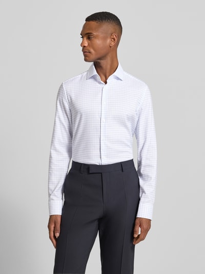 SEIDENSTICKER Slim fit zakelijk overhemd met kentkraag Koningsblauw - 4