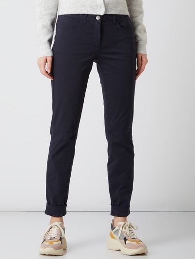 Luisa Cerano Skinny Fit Jeans mit Umschlag Marine 4