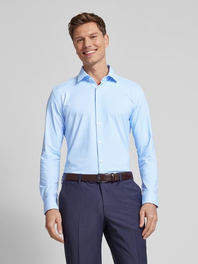 HUGO Slim Fit Business-Hemd mit Knopfleiste Modell 'Kenno' Bleu 4