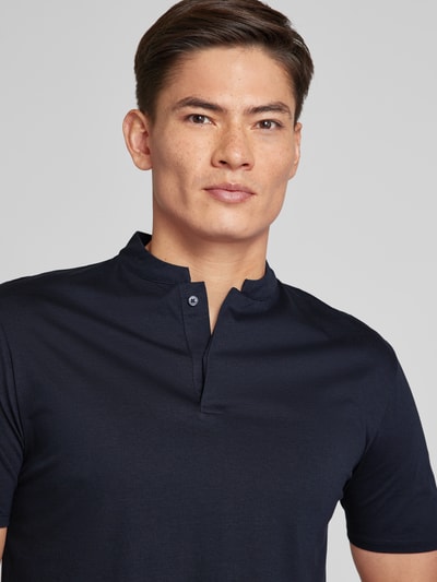 Drykorn Poloshirt in effen design, model 'Louis' Marineblauw - 3