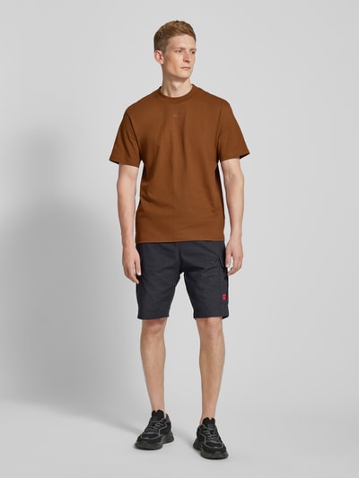 HUGO T-Shirt mit Label-Print Modell 'Dapolino' Mittelbraun 1