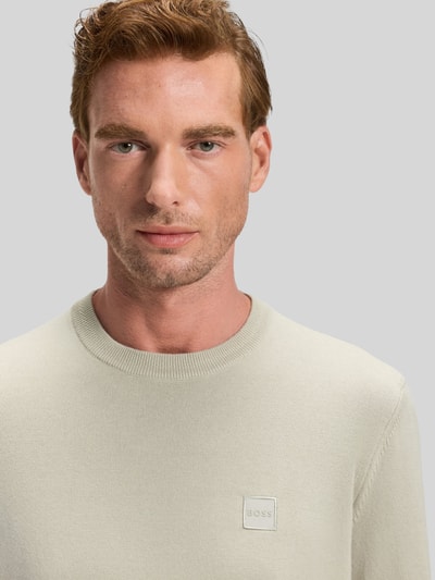 BOSS Orange Regular Fit Pullover aus Baumwoll-Kaschmir-Mix Modell 'Kanovano_S' Beige 3