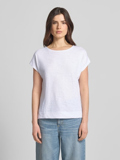 Marc O'Polo Loose Fit T-Shirt aus reiner Baumwolle Weiss 4