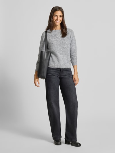 MOS MOSH Strickpullover mit Rundhalsausschnitt Modell 'Tammy' Mittelgrau Melange 1