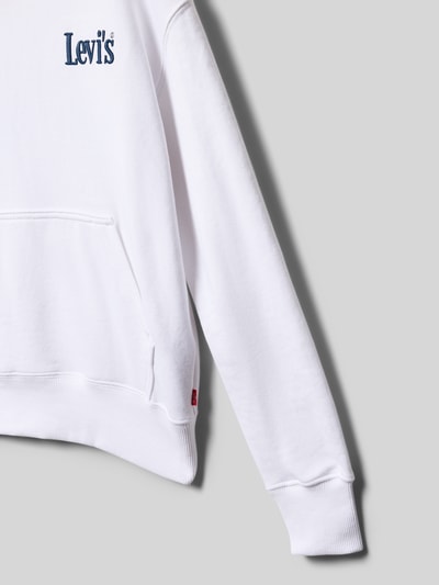 Levi’s® Kids Bluza z kapturem o kroju regular fit z mieszanki bawełny Biały 2