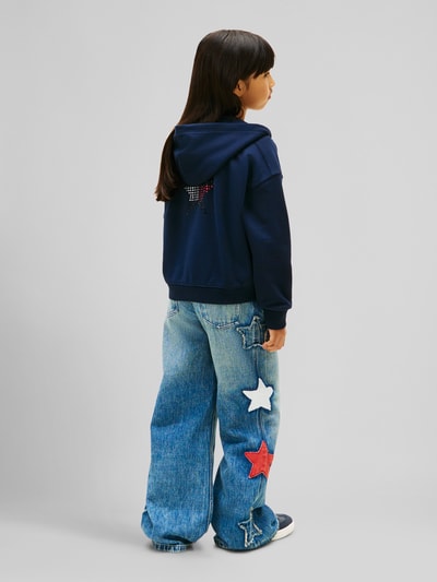 Tommy Hilfiger Teens Bluza rozpinana o kroju regular fit z mieszanki bawełny z aplikacją z logo Granatowy 5
