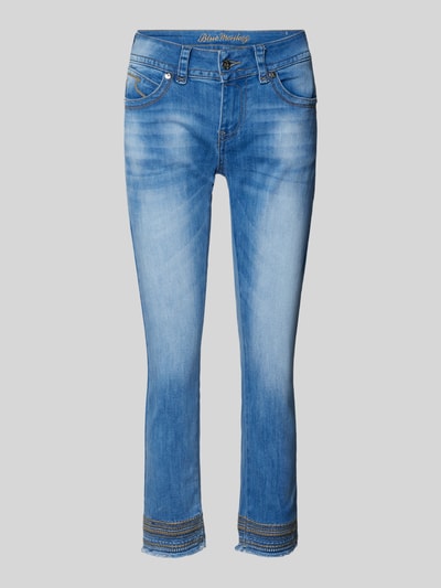 Blue Monkey Skinny fit jeans met verkort model, model 'CHARLOTTE' Blauw - 2