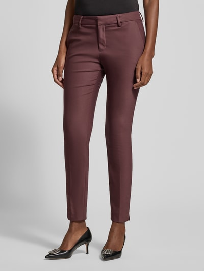 MOS MOSH Skinny Fit Anzughose mit Paspeltaschen am Gesäß Modell 'Abbey' Bordeaux 4