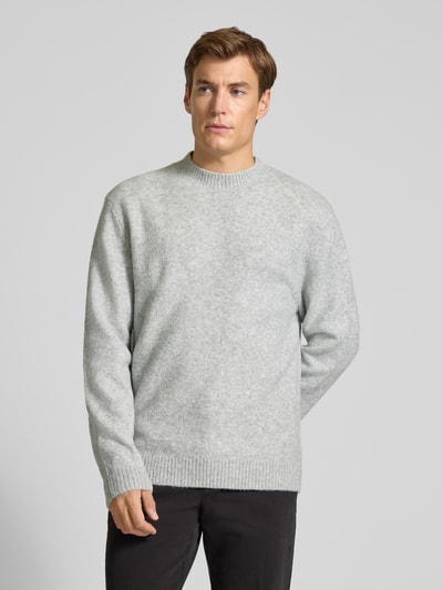 MCNEAL Strickpullover mit gerippten Abschlüssen Mittelgrau Melange 4