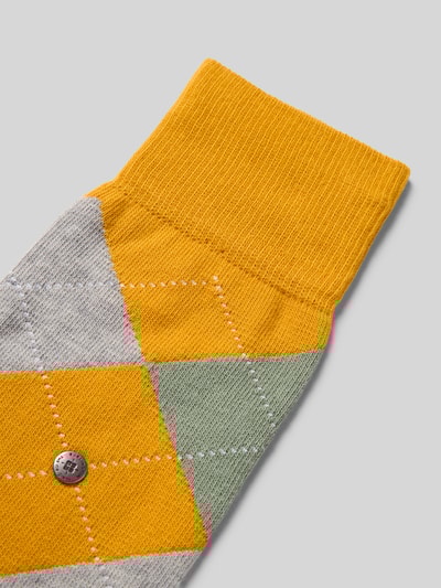 Burlington Socken mit Label-Details GELB 2