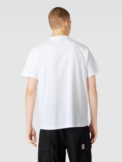 Carhartt Work In Progress T-Shirt mit Label-Print Modell 'ONYX' Weiss 5