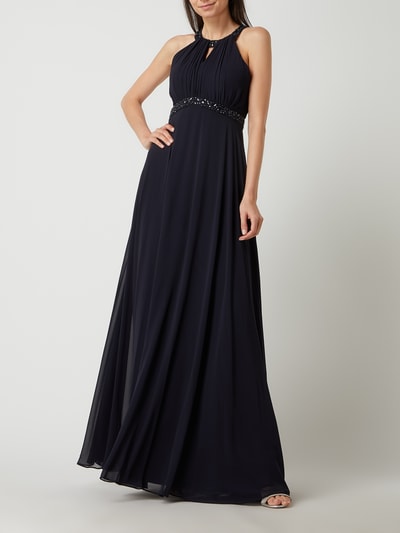 Jake*s Cocktail Abendkleid aus Chiffon  Marine Melange 1