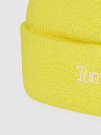Tommy Jeans Beanie met labelstitching, model 'TJW SPORT' Geel - 2