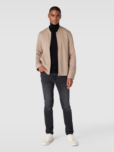 MCNEAL Slim fit jeans met knoop- en ritssluiting Donkergrijs - 1